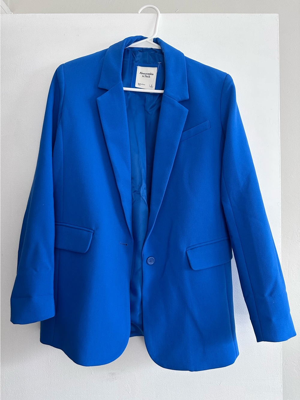 A&F Royal Blue Single-Button Blazer